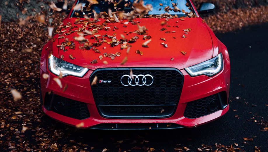 Car Driving Front View